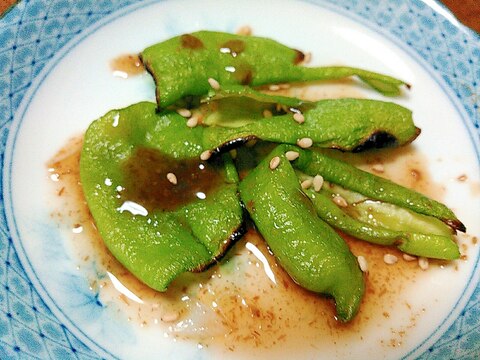 万願寺唐辛子のグリル胡麻酢和え